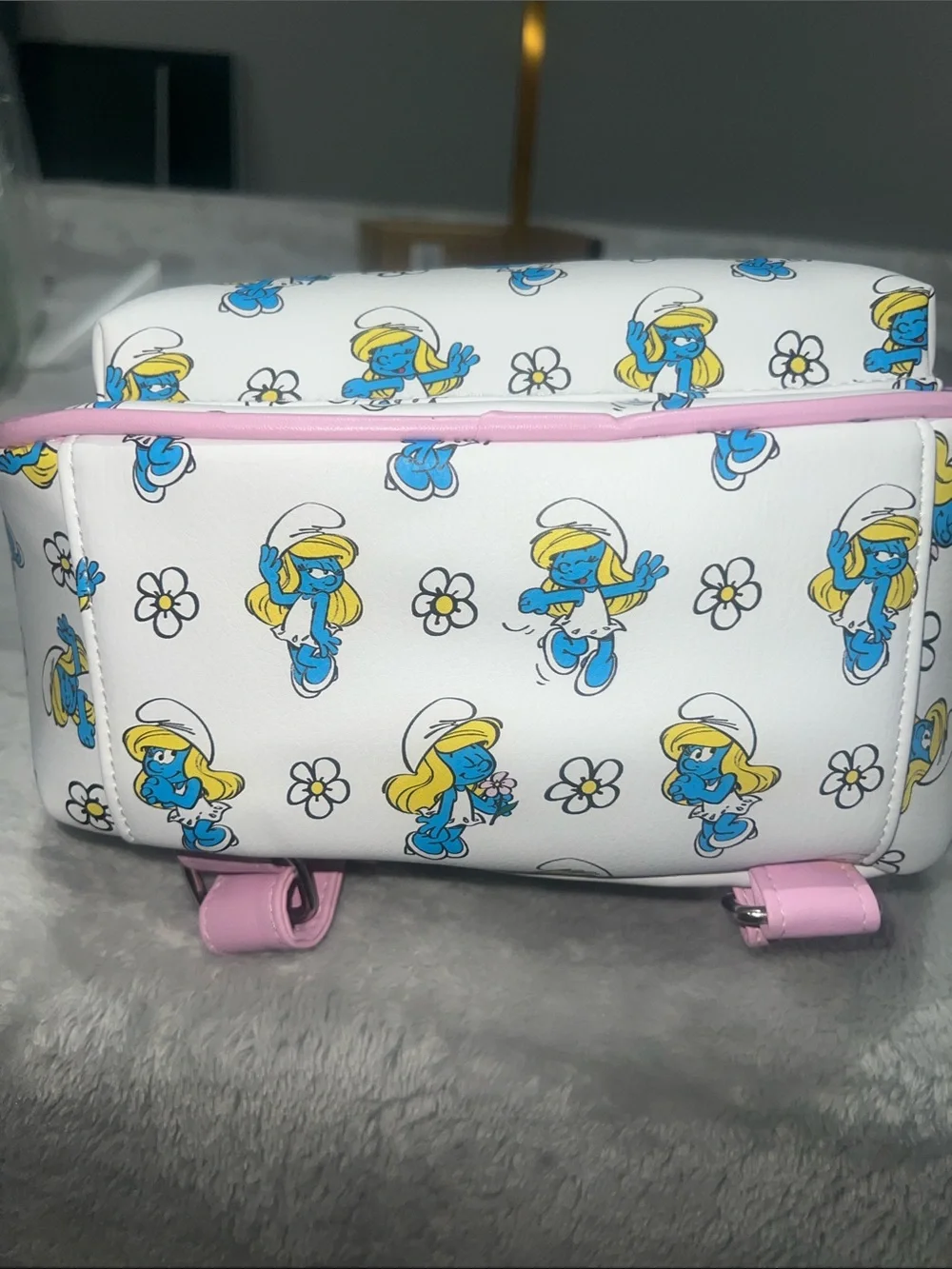 The Smurfs Smurfette Mini Backpack in White & Pink
